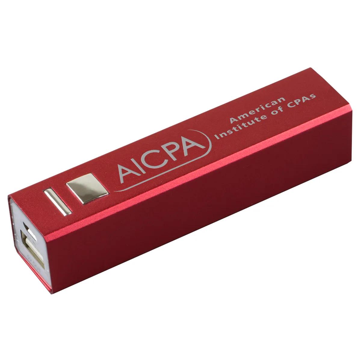 Aluminum Power Bank 2200 mAh UL Listed Laser Engrave - 3.7 in - product view 4