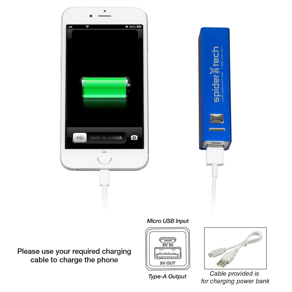 Aluminum Power Bank 2200 mAh UL Listed Laser Engrave - 3.7 in - product view 11