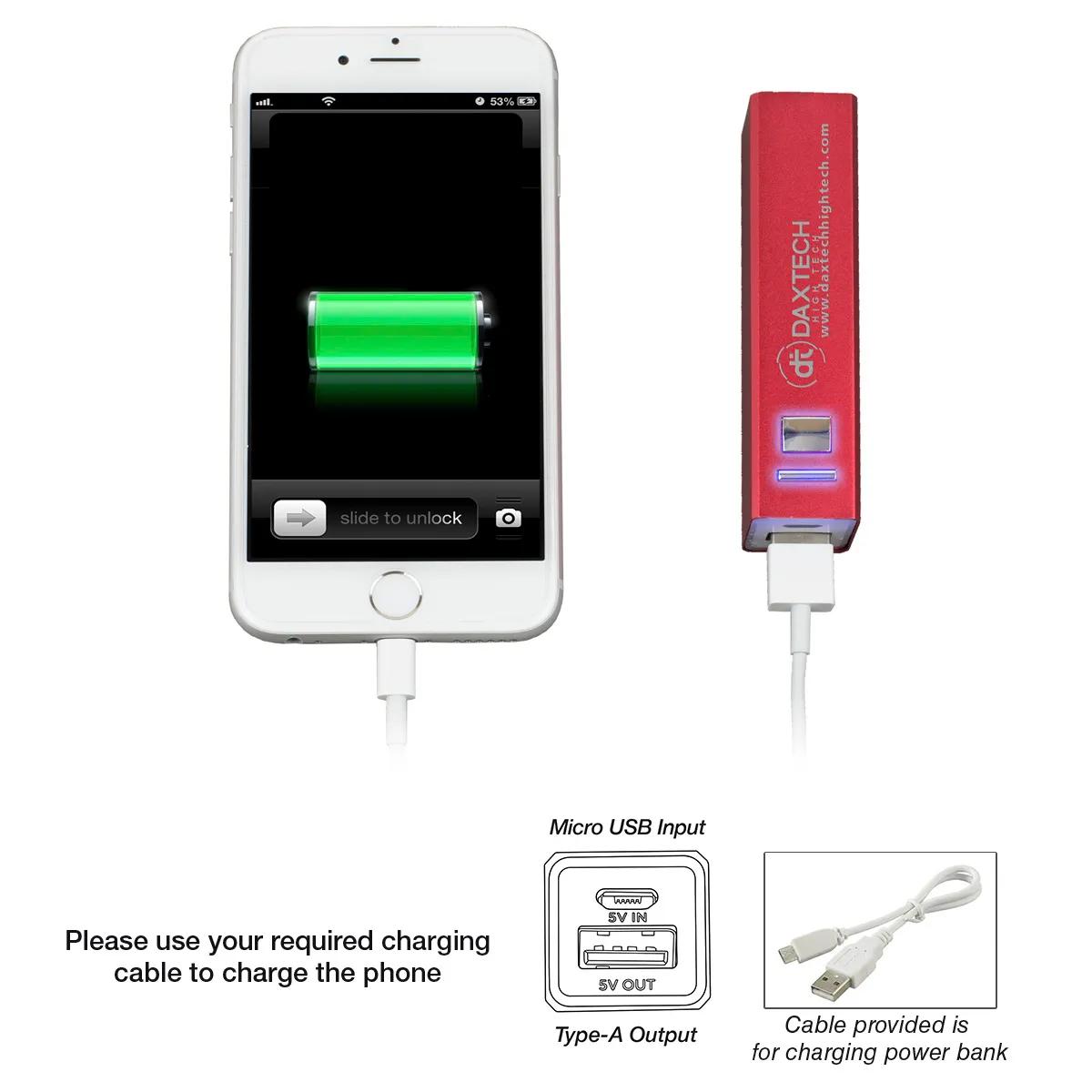 Aluminum Power Bank 2200 mAh UL Listed Laser Engrave - 3.7 in - product view 12
