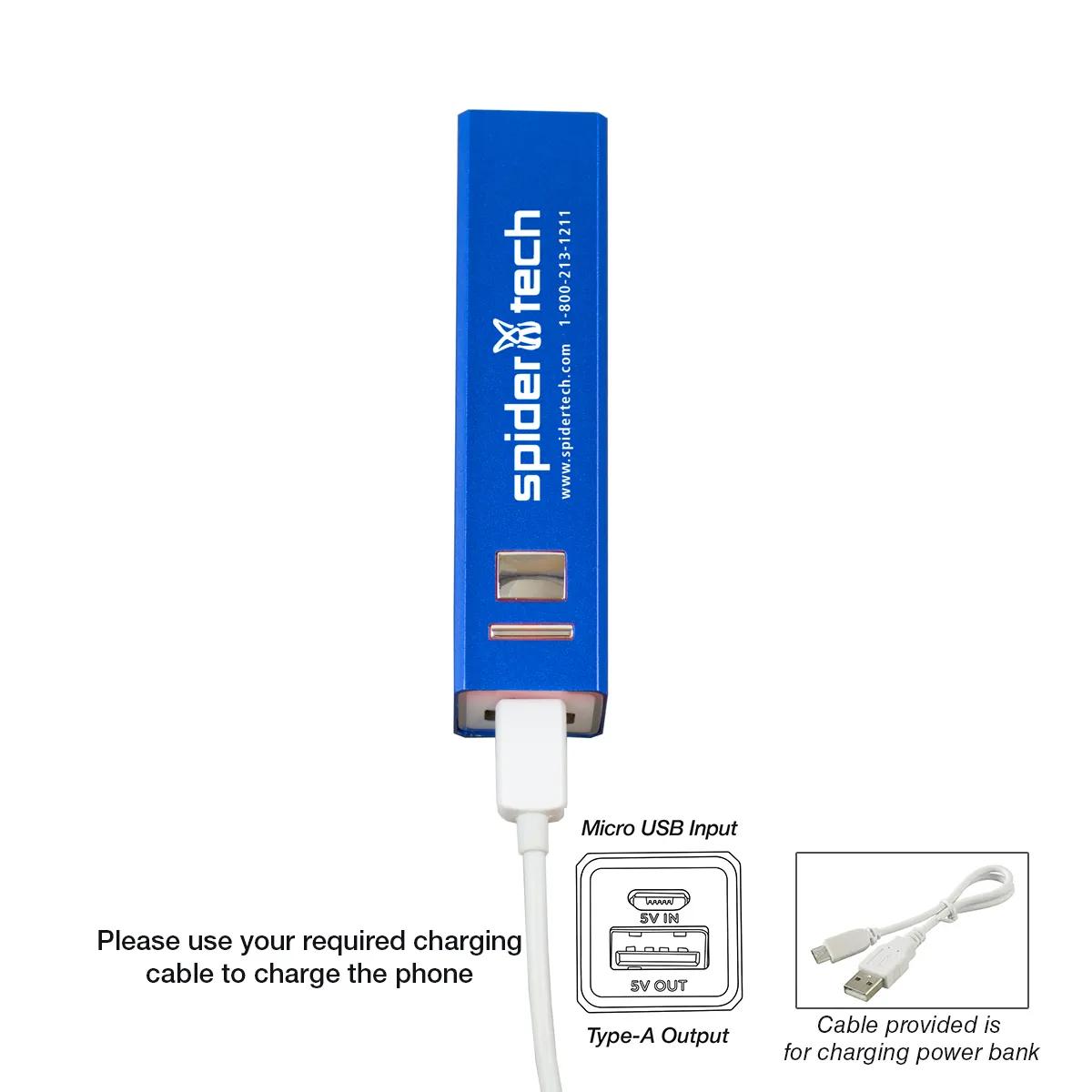 Aluminum Power Bank 2200 mAh UL Listed Laser Engrave - 3.7 in - product view 15