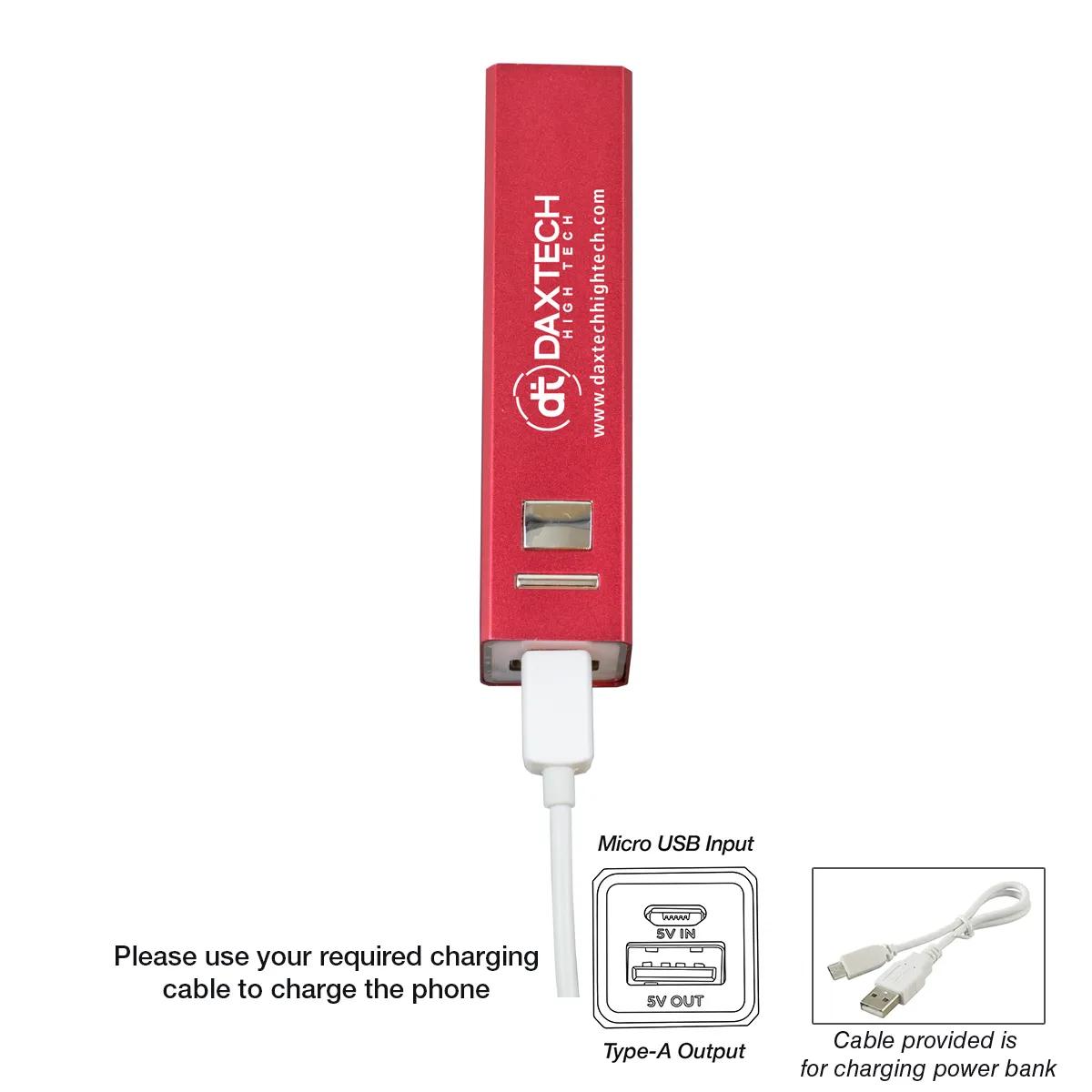 Aluminum Power Bank 2200 mAh UL Listed Laser Engrave - 3.7 in - product view 16