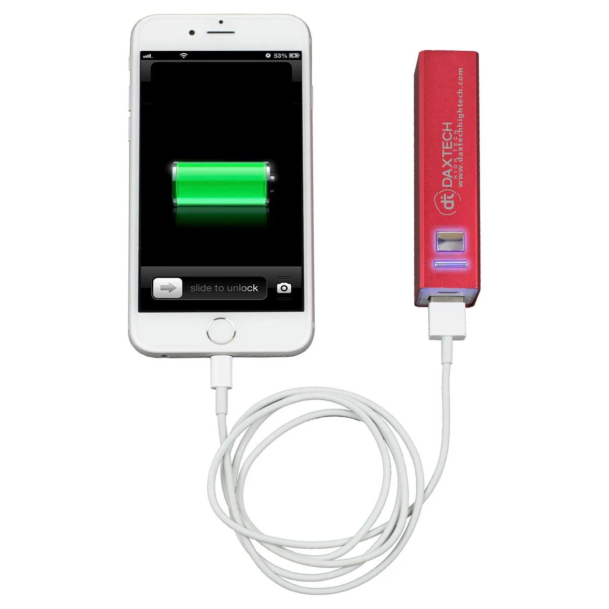 Aluminum Power Bank 2200 mAh UL Listed Laser Engrave - 3.7 in - product view 25
