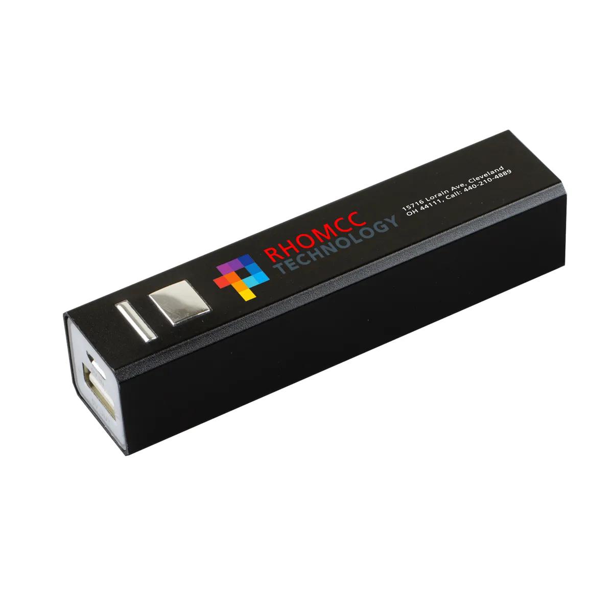 Aluminum Power Bank 2200 mAh Full Color Print UL - 3.7 in - product view 2