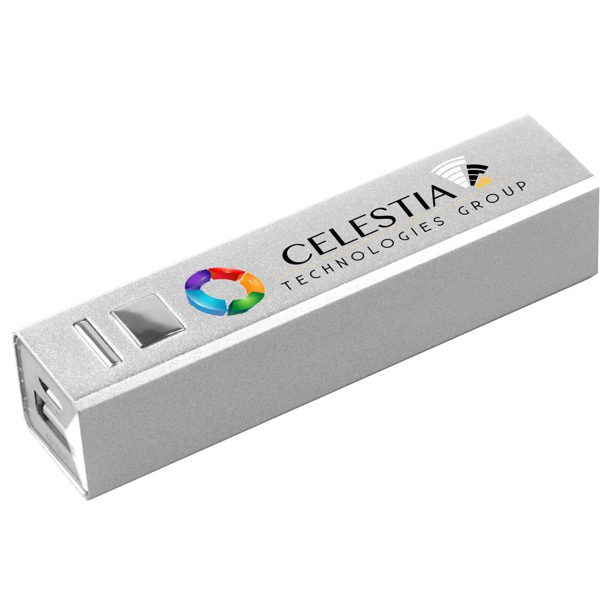 Aluminum Power Bank 2200 mAh Full Color Print UL - 3.7 in - product view 4