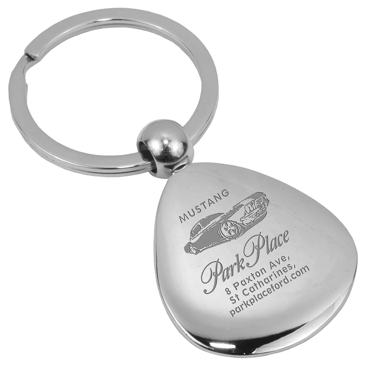 Custom Keychains Laser Engraved Zinc Alloy Matte - 1.5 x 3 in - product view 2