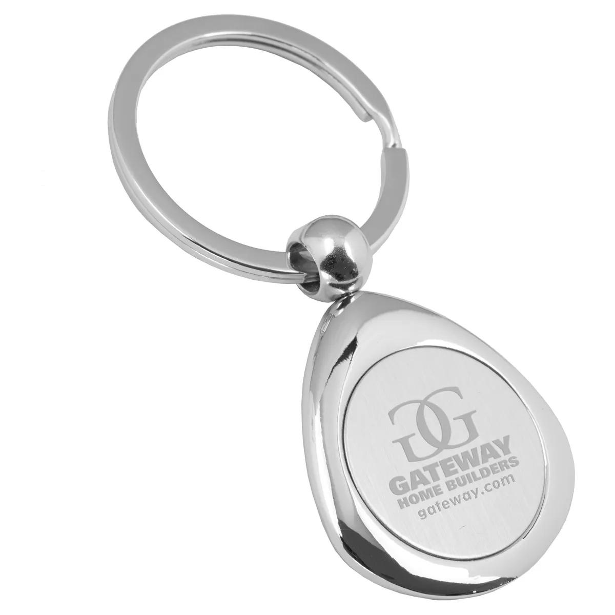 Custom Keychains Laser Engraved Zinc Alloy Matte - 1.5 x 3 in - product view 8