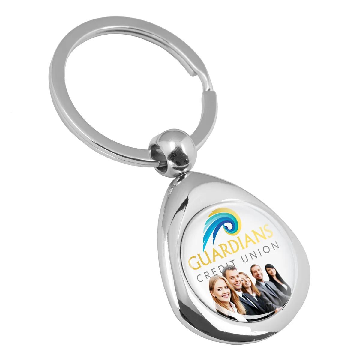 Custom Keychains Full Color Domed Polyurethane - 1.5 x 3 in - product view 5