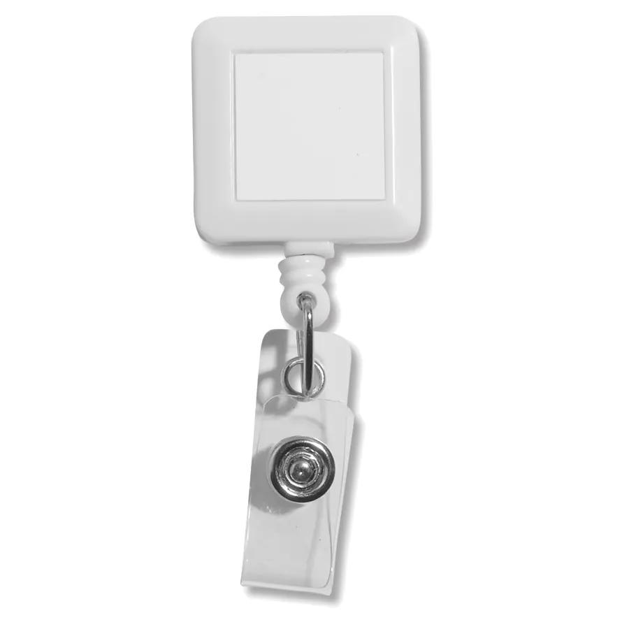 Badge Reel Retractable Square Metal Clip Acrylic - 1.25 x 1.25 in - product view 7