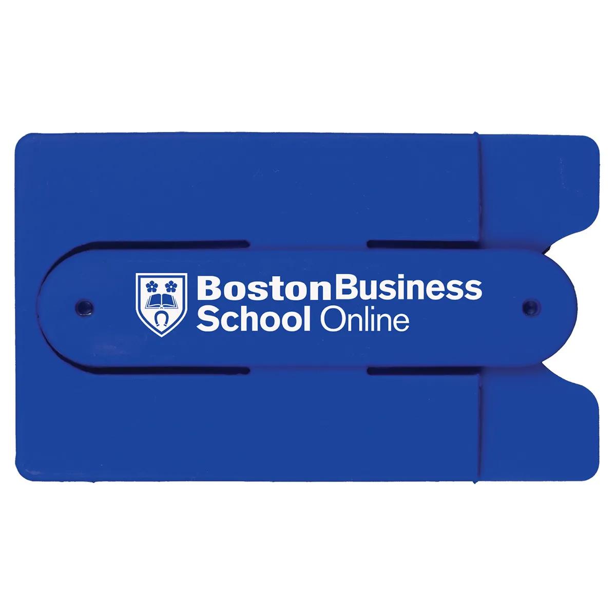 Phone Kickstand Wallet Silicone Adhesive Card Holder - 3.625 x 2.125 in - product view 3