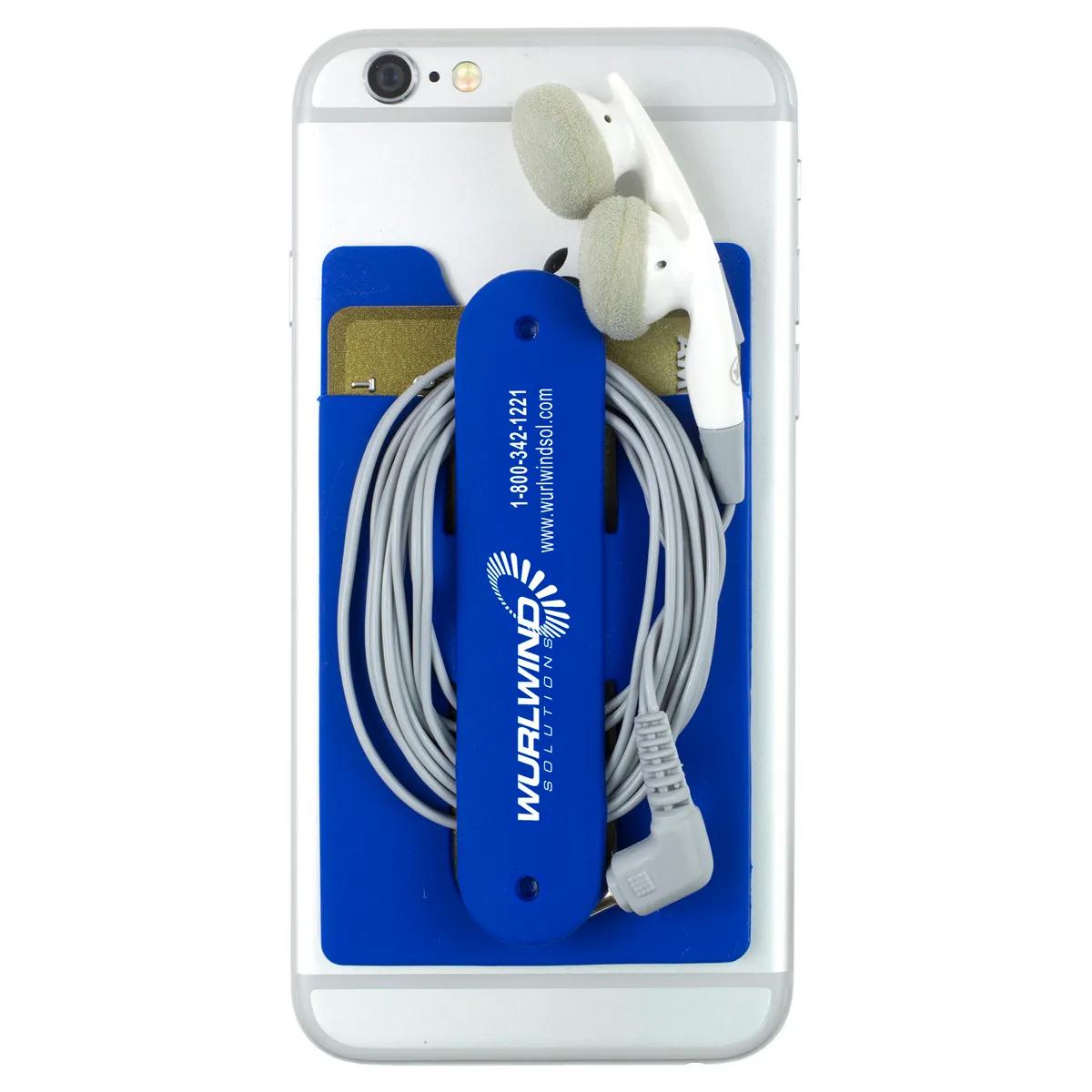 Phone Kickstand Wallet Silicone Adhesive Card Holder - 3.625 x 2.125 in - product view 8