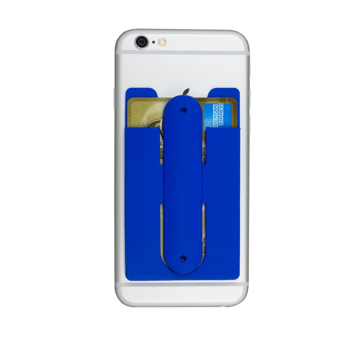 Phone Kickstand Wallet Silicone Adhesive Card Holder - 3.625 x 2.125 in - product view 12