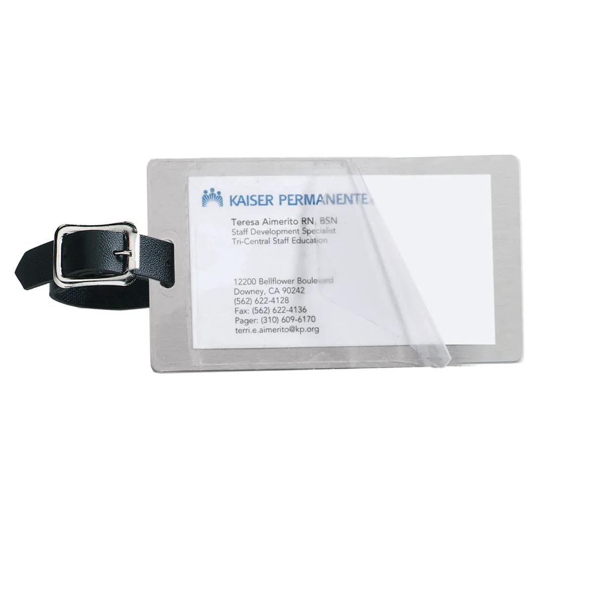 Luggage Tag Full Color Aluminum Kwik Seal Backing - 2.5 x 4.25 in - product view 4