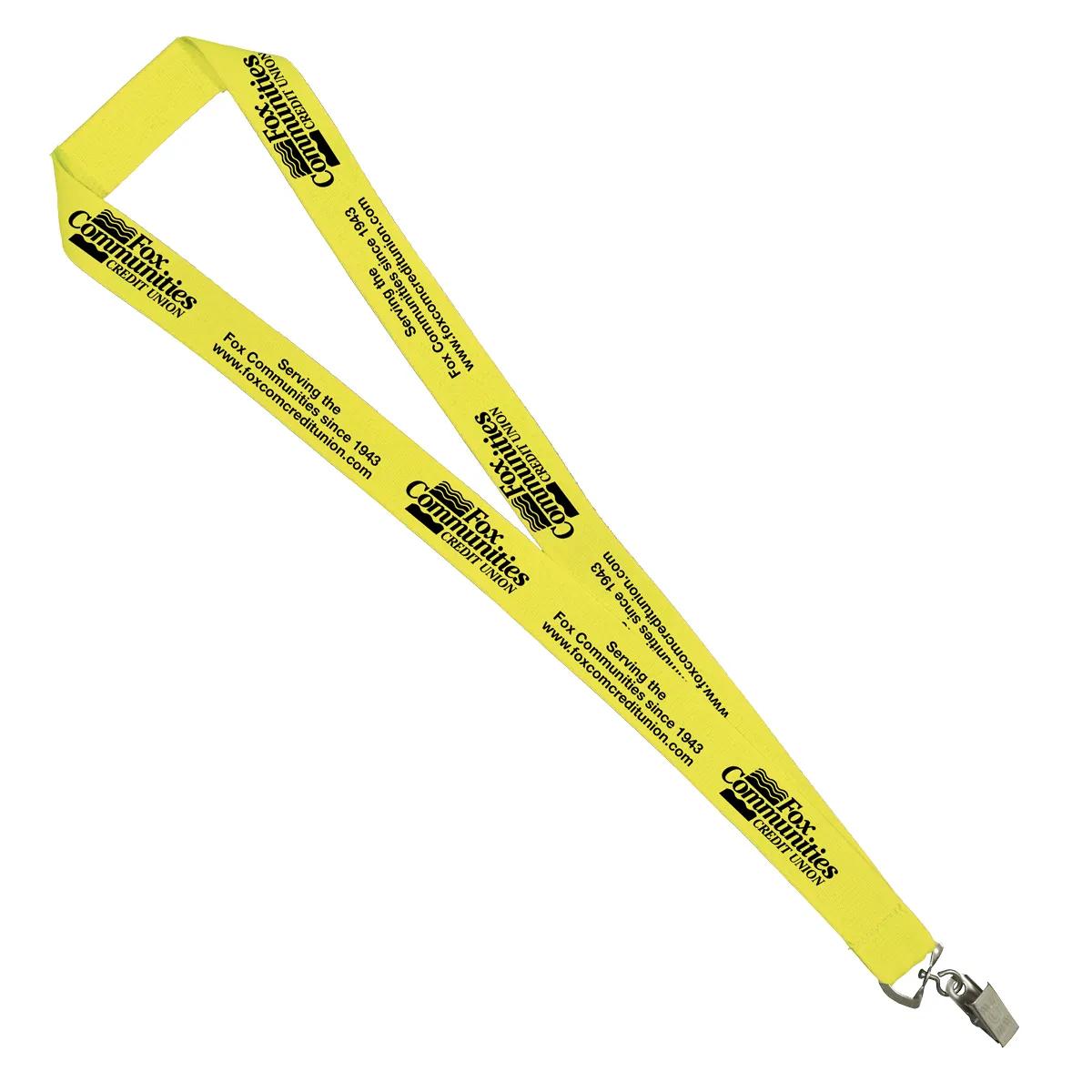 Custom Lanyards Silkscreen Import Wide Polyester - 18 x 1 in - product view 3