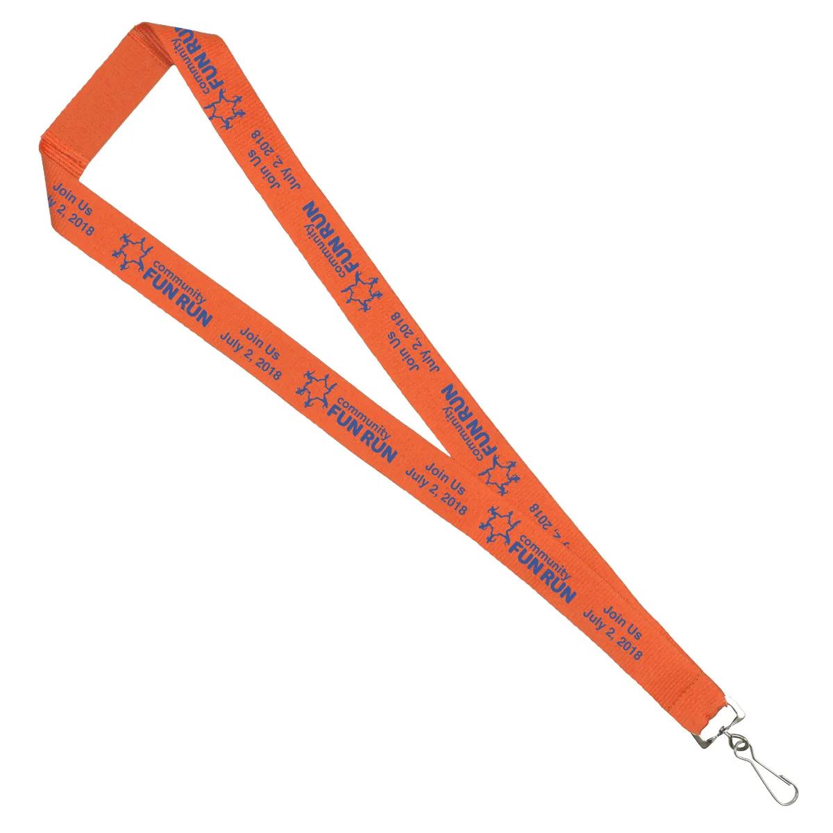 Custom Lanyards Silkscreen Import Wide Polyester - 18 x 1 in - product view 4