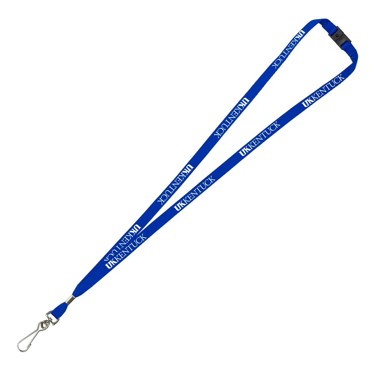 Custom Lanyards Silkscreen Import Narrow Polyester - 18 x 0.375 in - product view 4