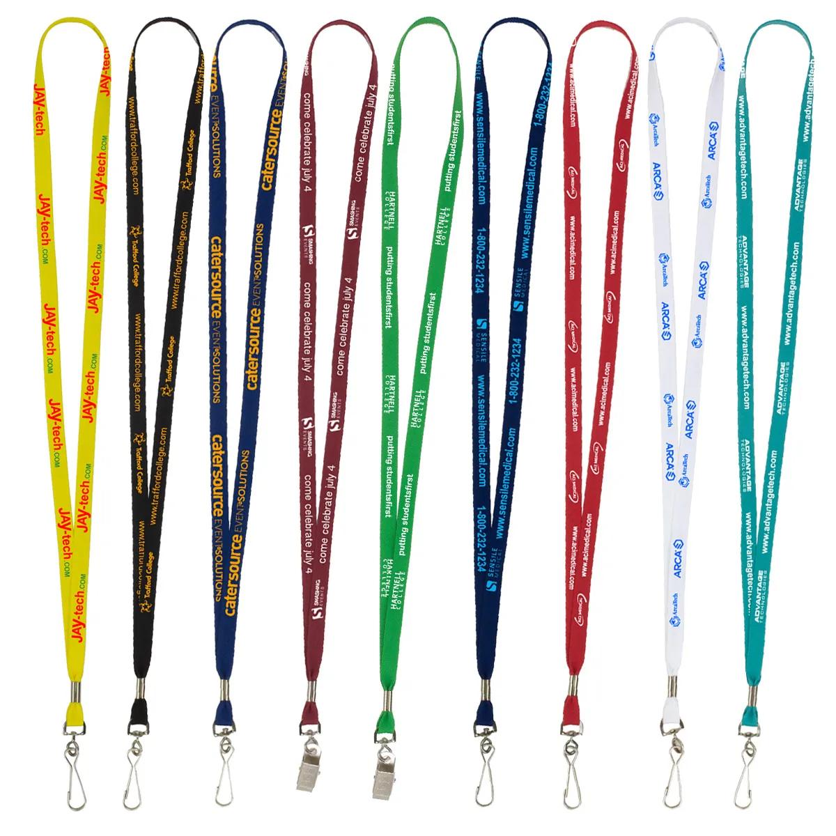 Custom Lanyards Super Soft Satin Polyester Import - 18 x 0.375 in