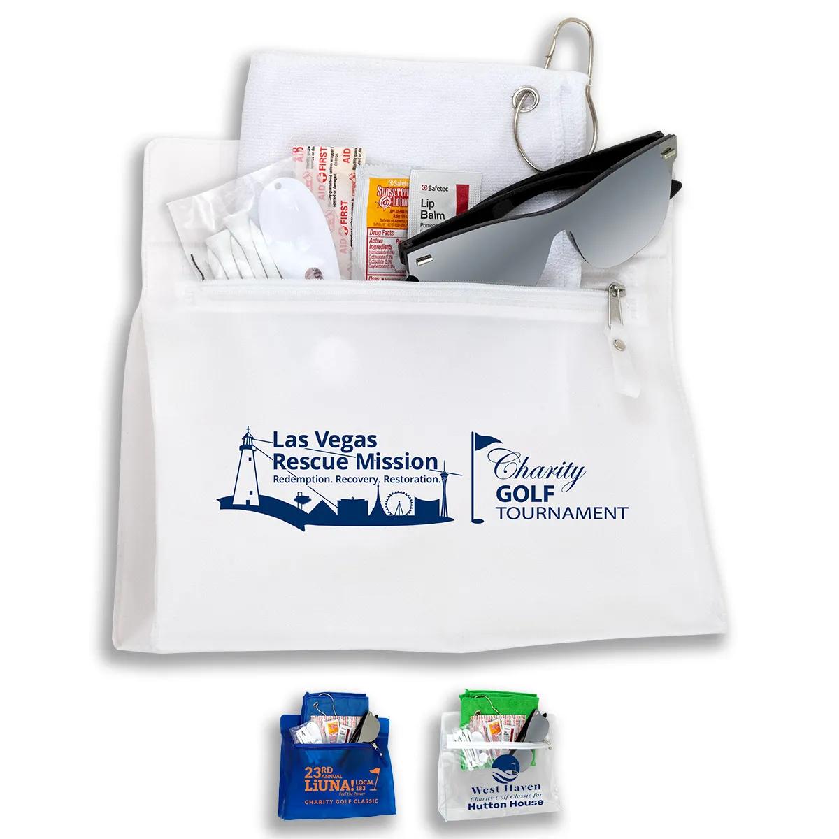 Golf Kit Travel Pack Zipper Components Included - 9.5 x 8.25 in (16 Pack)