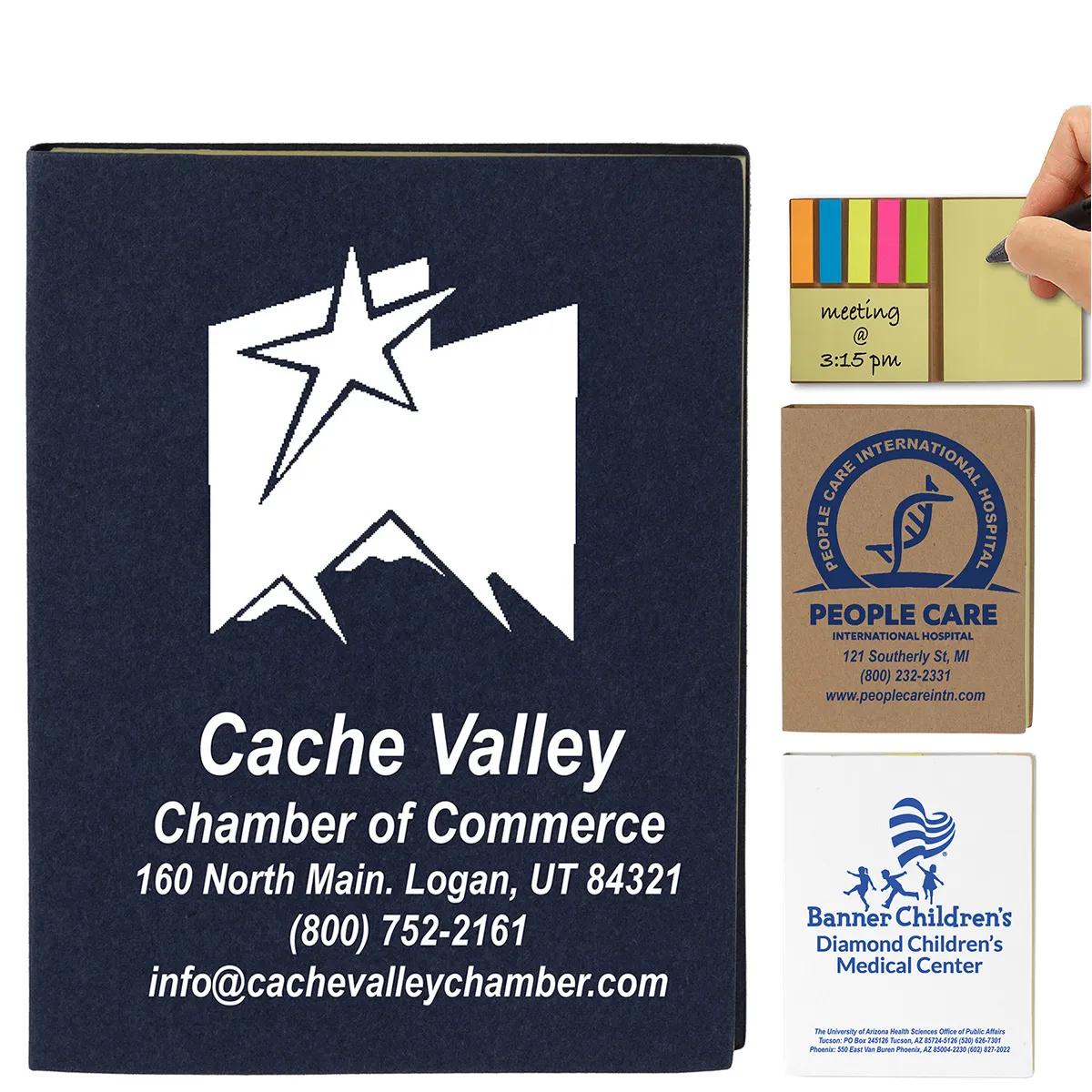 Sticky Notes Set Eco Cover with Flags Multi Color - 3 x 3.9 in