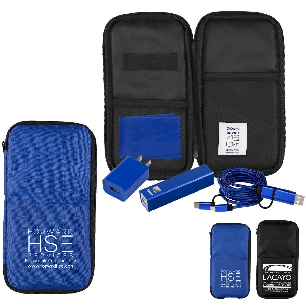 Cell Phone Charger Travel Kit Complete Power Bank - 4.5 x 8.5 in