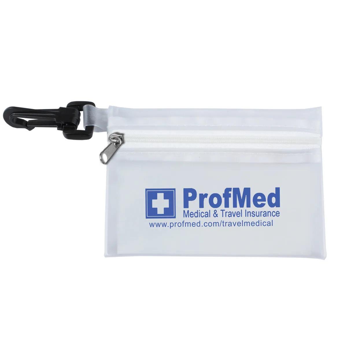 First Aid Sun Kit 10 Piece with Carabiner Translucent - 4.9 x 3.5 in - product view 7