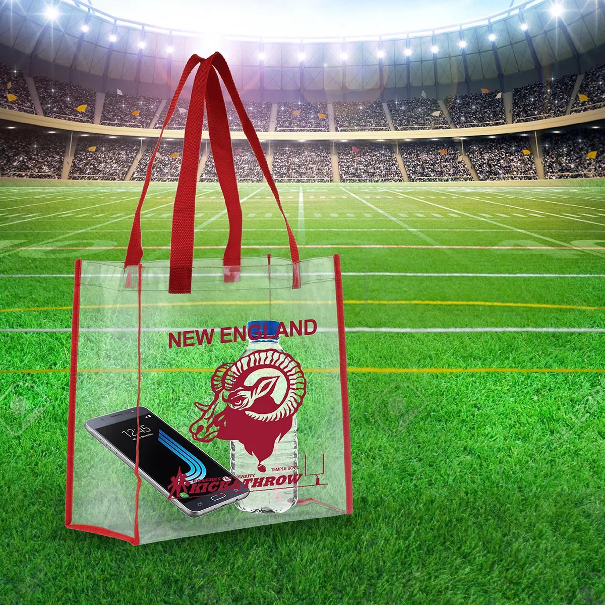 Clear Stadium Tote Bag Vinyl Compliant Policy - 12 x 12 x 6 in - product view 7