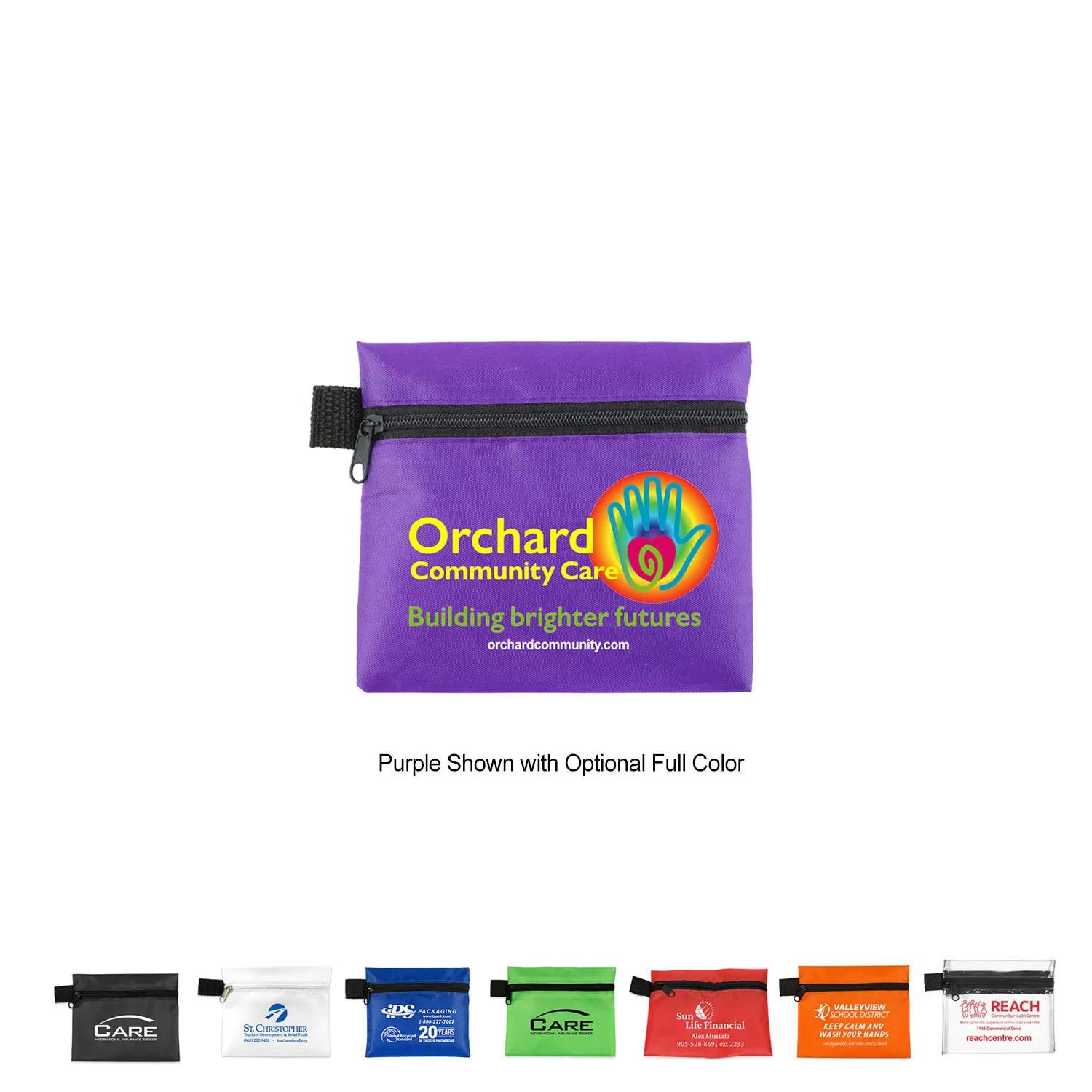 Small Zipper Storage Pouch Polyester Travel - 5 x 4.25 in