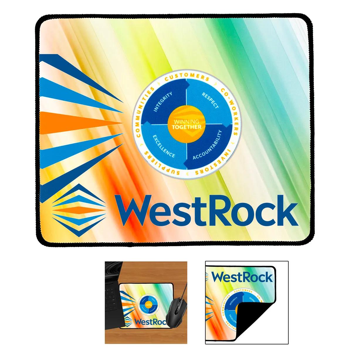 Mouse Pad Full Color Polyester Non-Slip Backing - 10 x 12 in