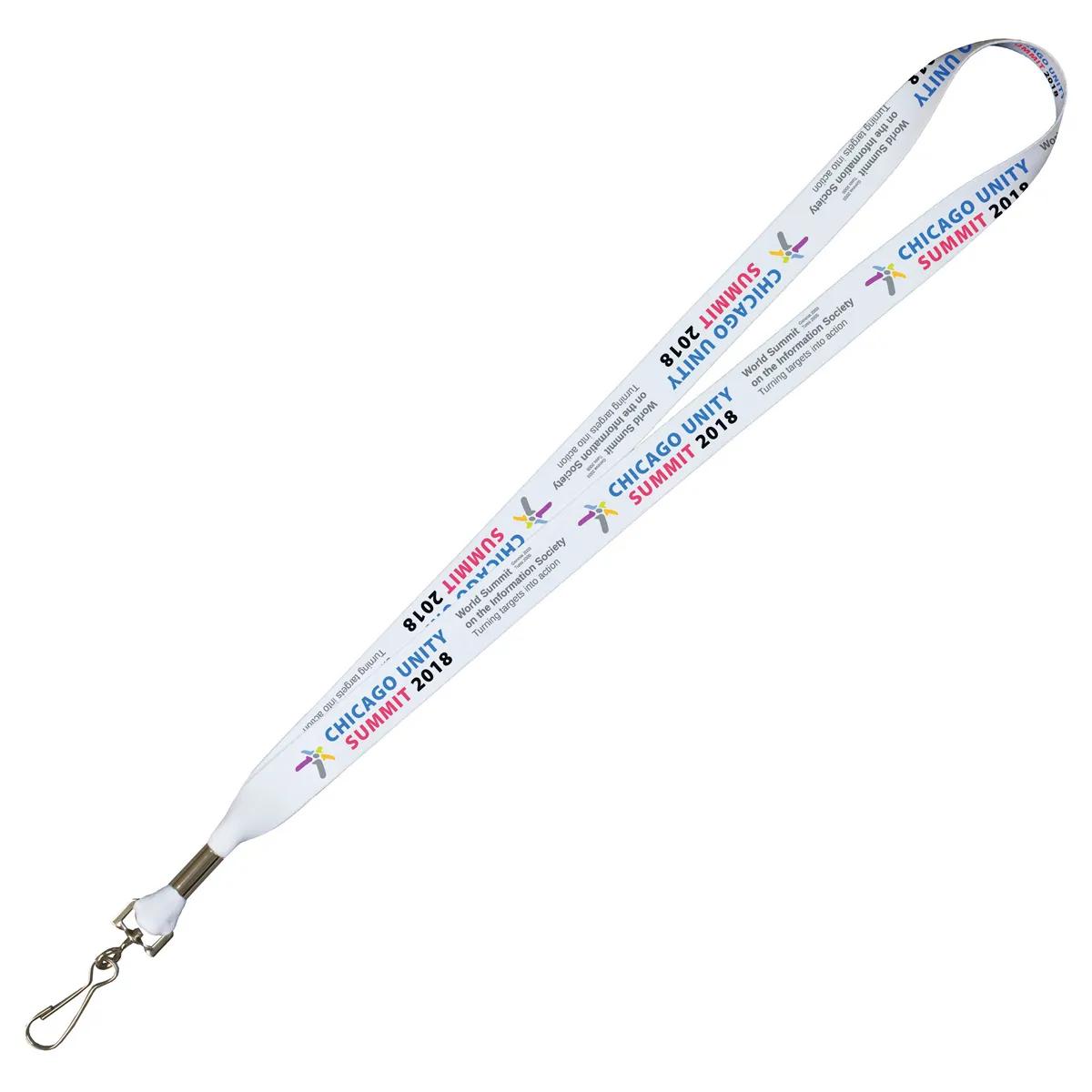 Custom Lanyard Sublimation Satin Finish Made USA - 1 in Wide - product view 4