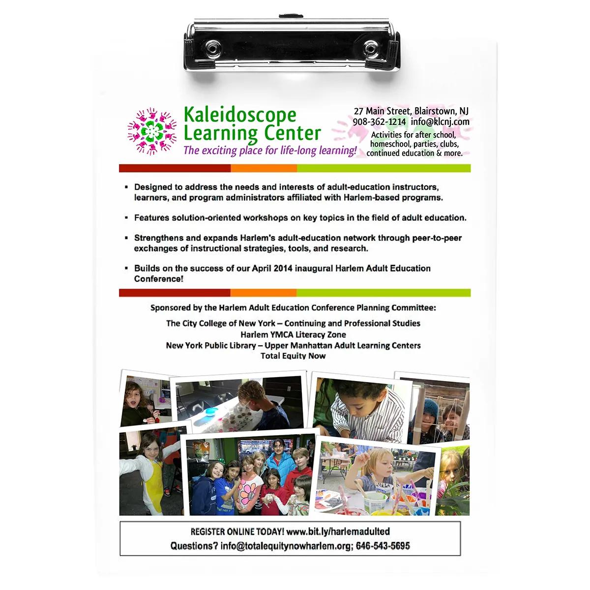 Letter Size Clipboard Full Color Polystyrene Metal - 9 x 12 in - product view 2