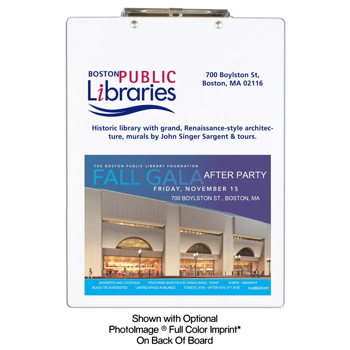 Letter Size Clipboard Full Color Polystyrene Metal - 9 x 12 in - product view 6