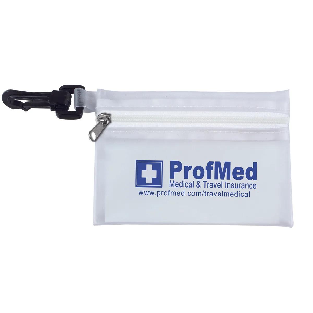 First Aid Kit 19 Piece Translucent Carabiner - 4.9 x 3.5 in - product view 4