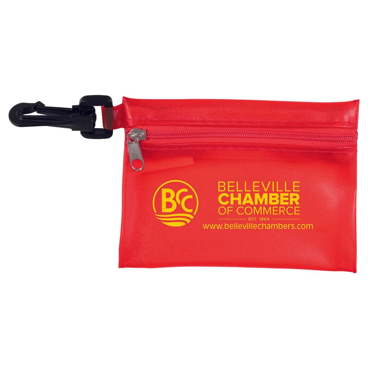 First Aid Kit 19 Piece Translucent Carabiner - 4.9 x 3.5 in - product view 8