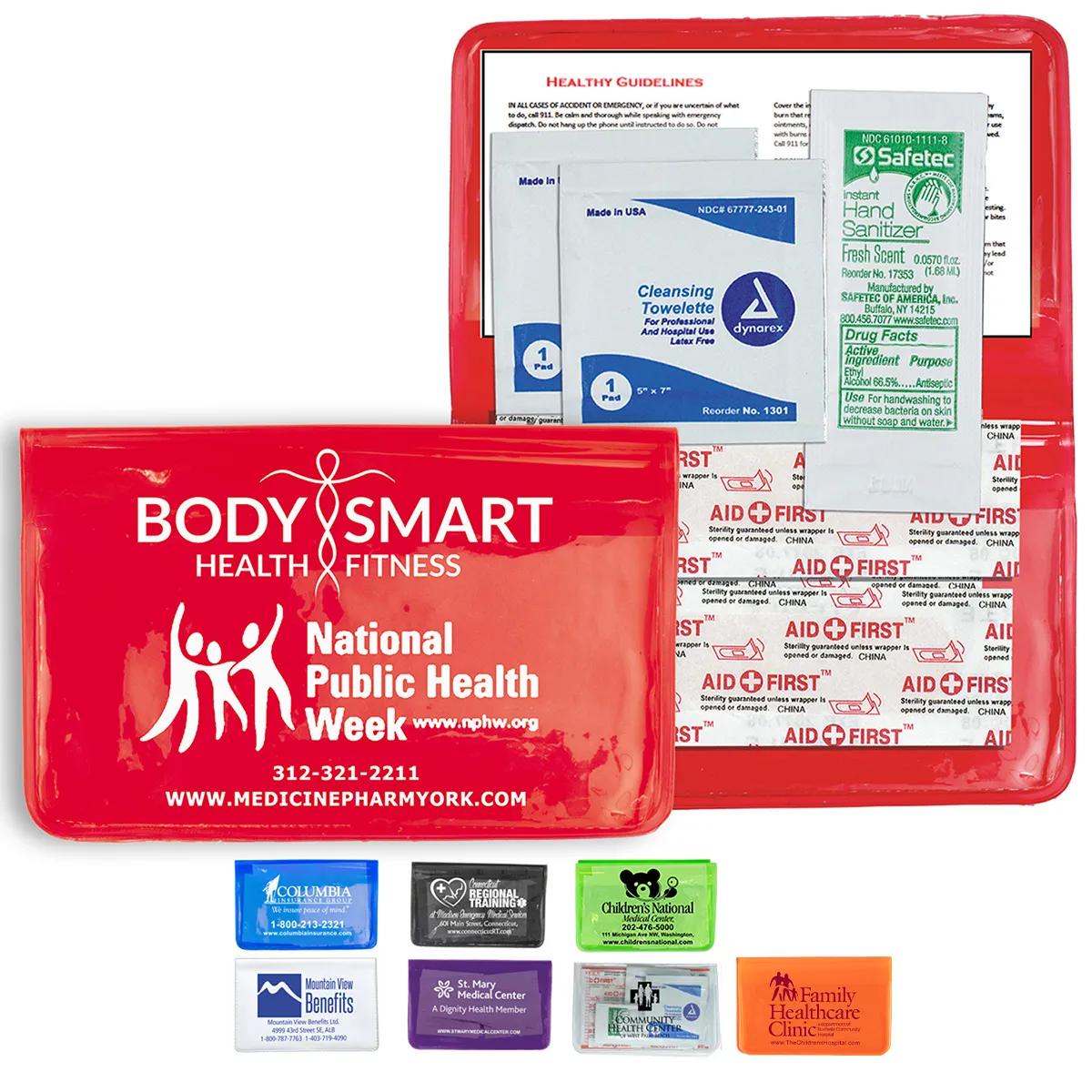 First Aid Kit 8 Piece Stay Clean Vinyl Pouch - 4.5 x 2.9 in