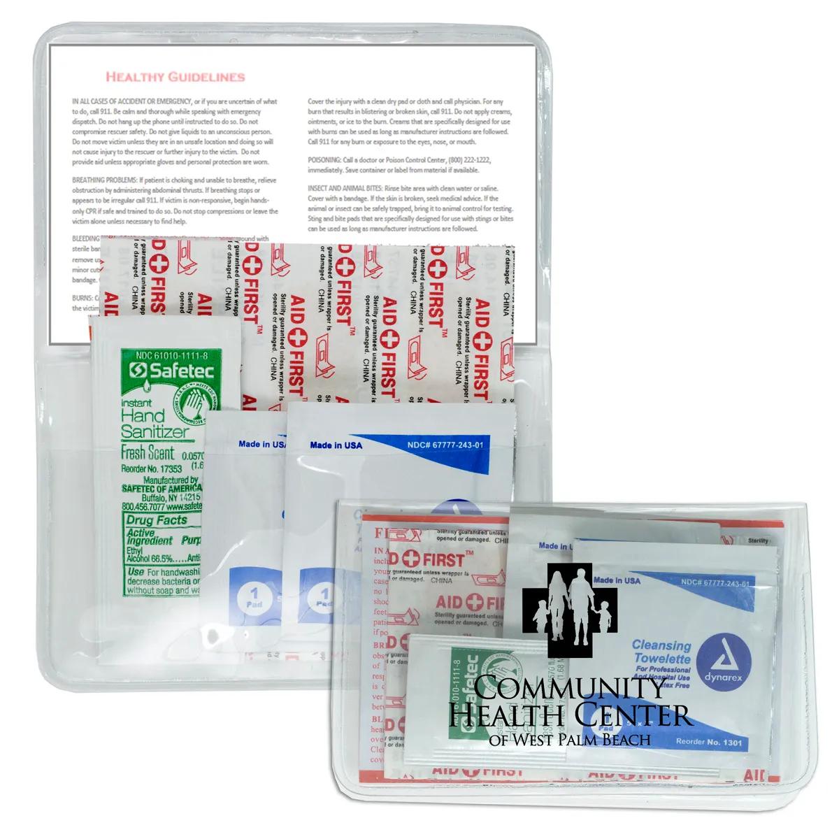 First Aid Kit 8 Piece Stay Clean Vinyl Pouch - 4.5 x 2.9 in - product view 3