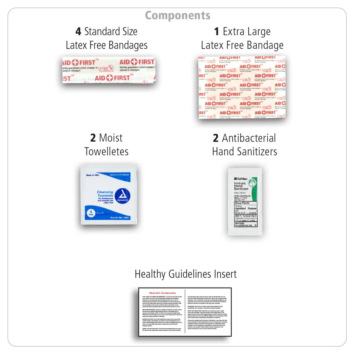 First Aid Kit 10 Piece Stay Clean Extra Large - 4.5 x 2.9 in - product view 2