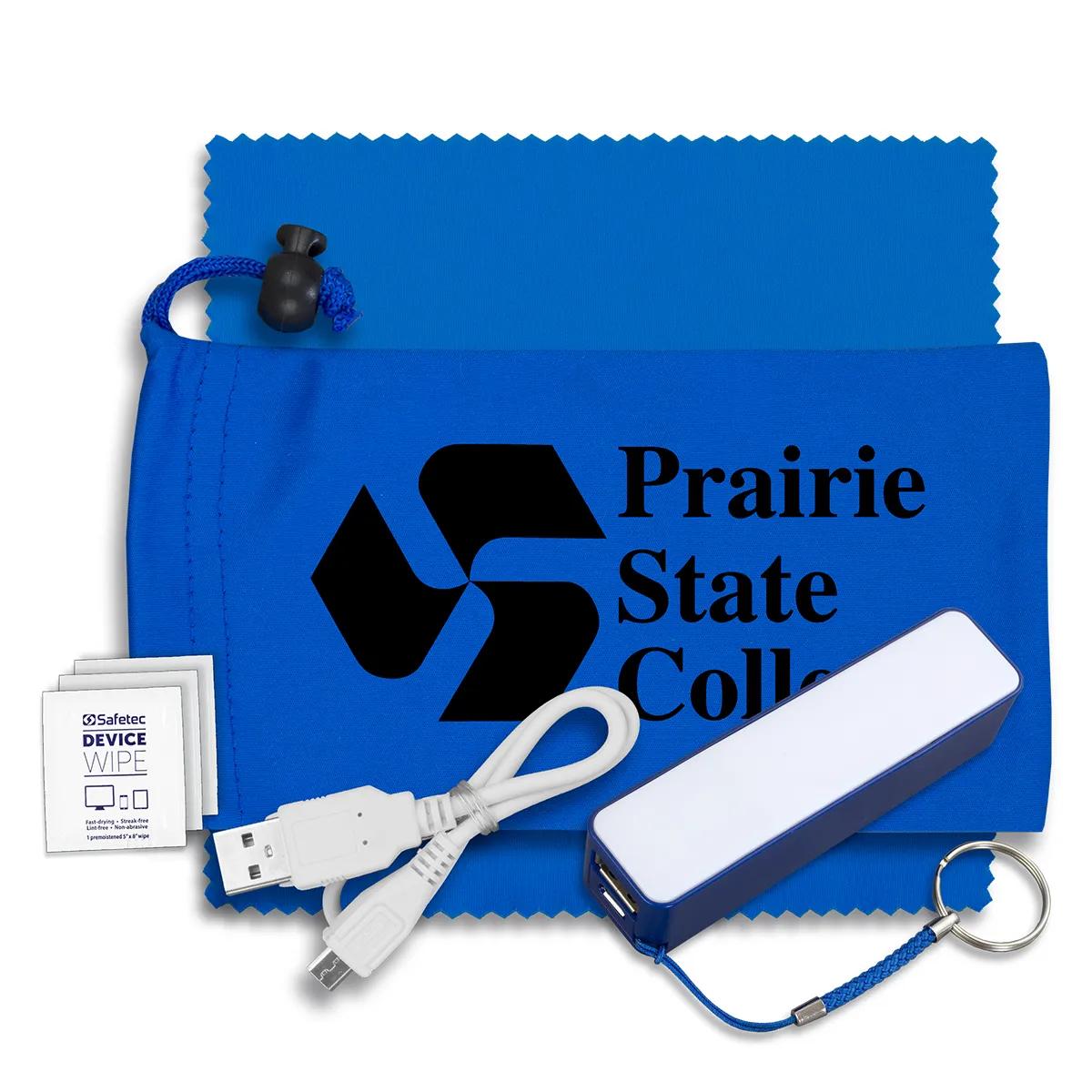 Mobile Tech Power Bank Kit Microfiber Cinch Pack - 3.5 x 7 in - product view 2