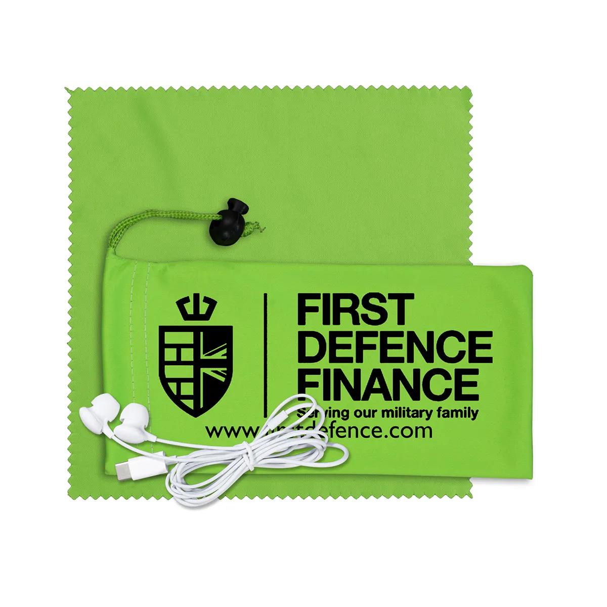 Mobile Tech Earbud Kit Microfiber Cloth Cinch - 3.5 x 7 in - product view 5