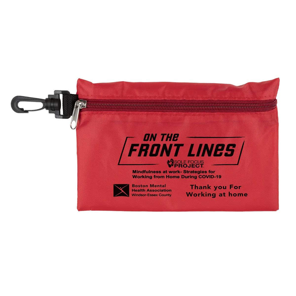 Zipper Storage Pouch with Plastic Hook Polyester - 7.5 x 5 in - product view 2