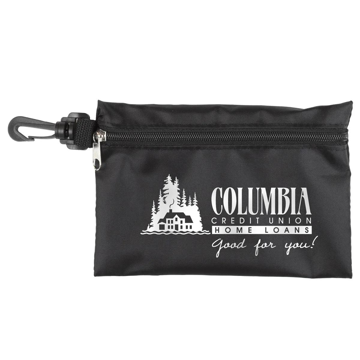 Zipper Storage Pouch with Plastic Hook Polyester - 7.5 x 5 in - product view 5