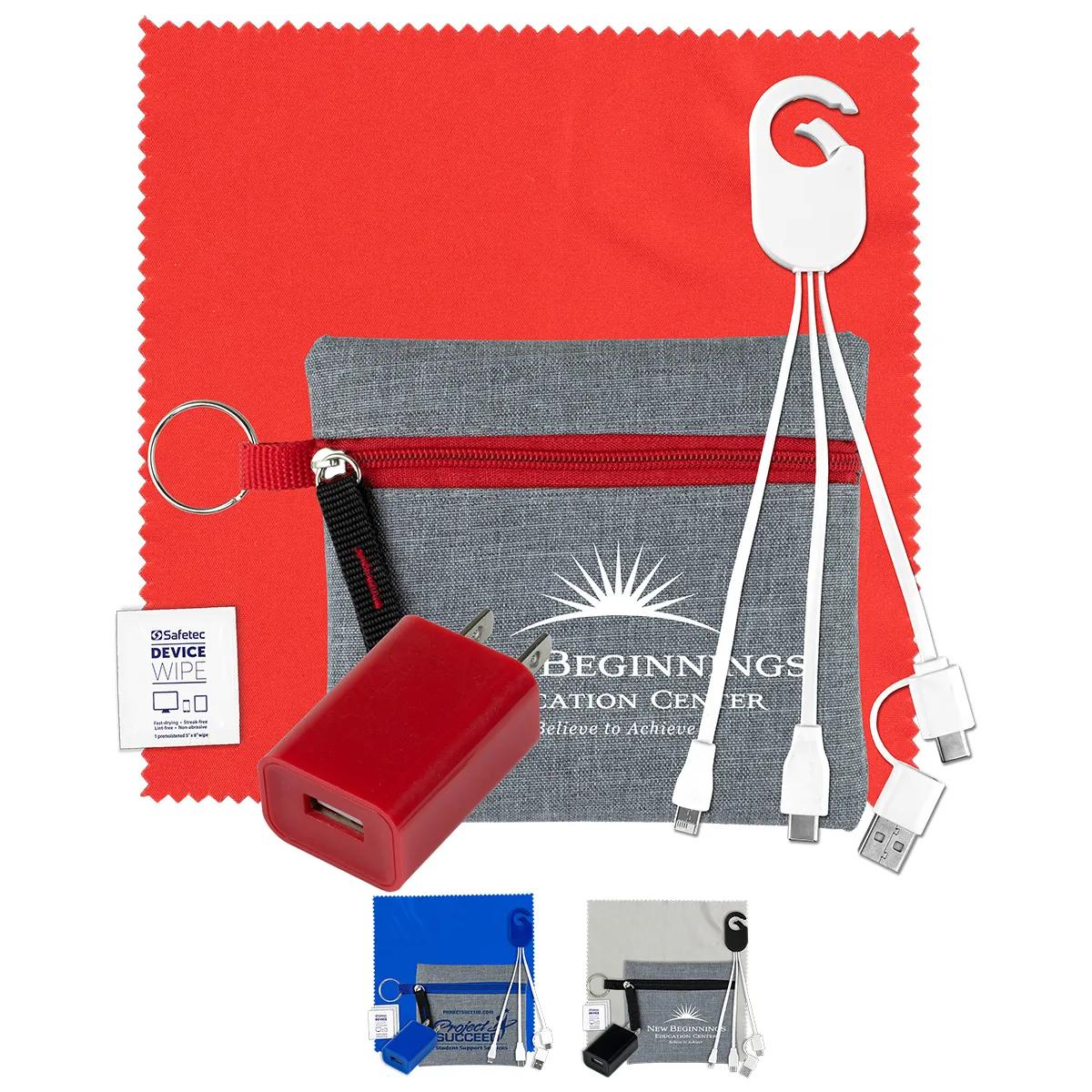 Mobile Tech Kit with 5-in-1 Charging Cable Microfiber - 4.5 in