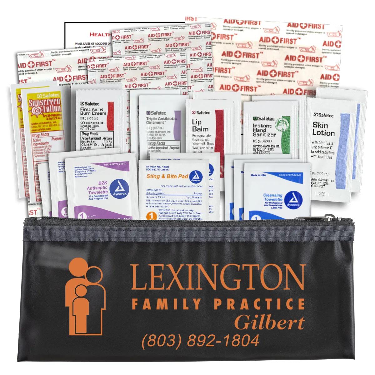 First Aid Kit Deluxe 35 Piece Zipper Pouch - 8.25 x 3.38 in - product view 3