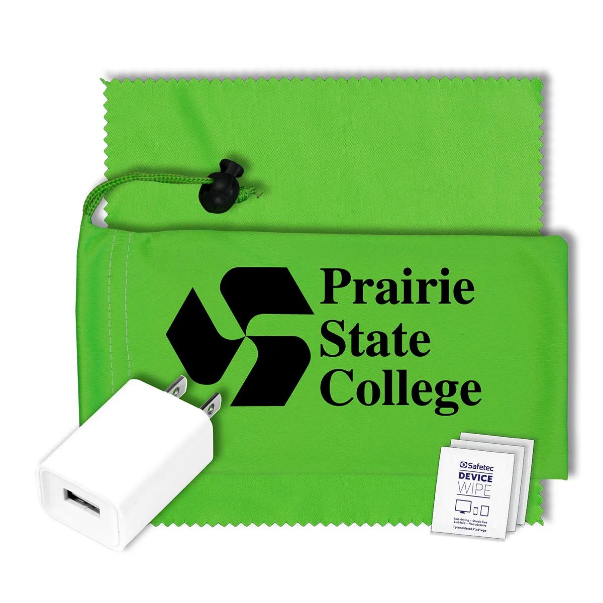 Mobile Tech Wall Charger Kit UL Listed Microfiber - 3.5 x 7 in - product view 3