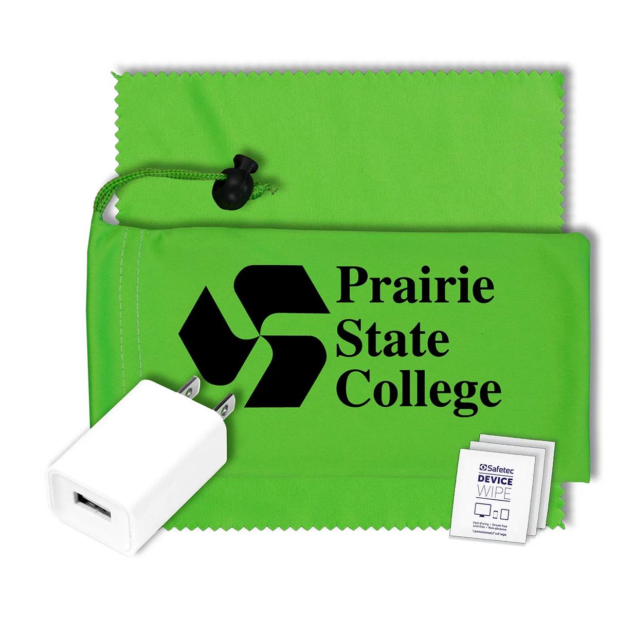 Mobile Tech Wall Charger Kit UL Listed Microfiber - 3.5 x 7 in - product view 7