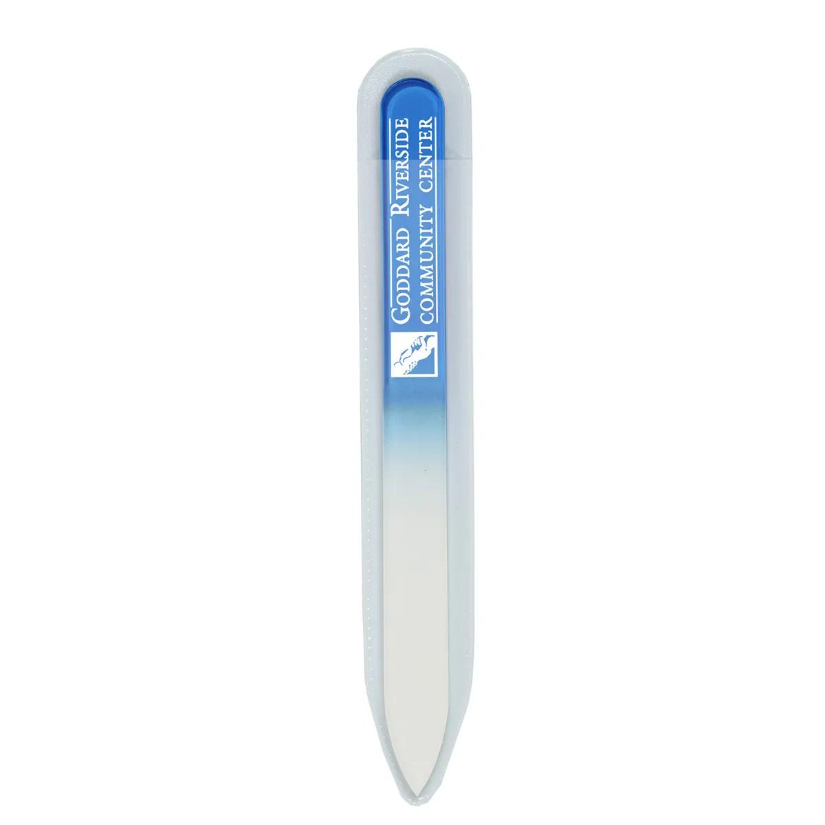 Tempered Glass Nail File with Protective Sleeve - 5.5 x 0.5 in - product view 2