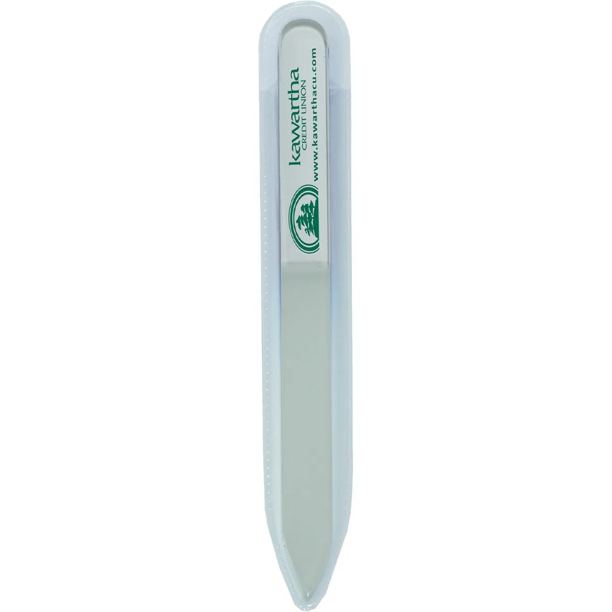 Tempered Glass Nail File with Protective Sleeve - 5.5 x 0.5 in - product view 3