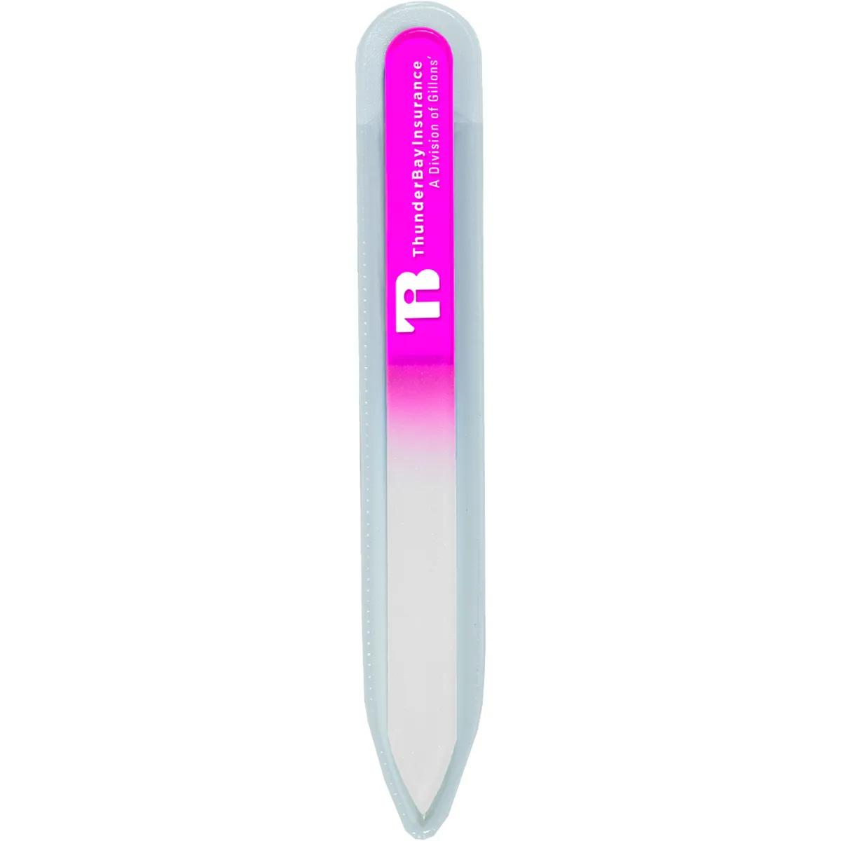 Tempered Glass Nail File with Protective Sleeve - 5.5 x 0.5 in - product view 4