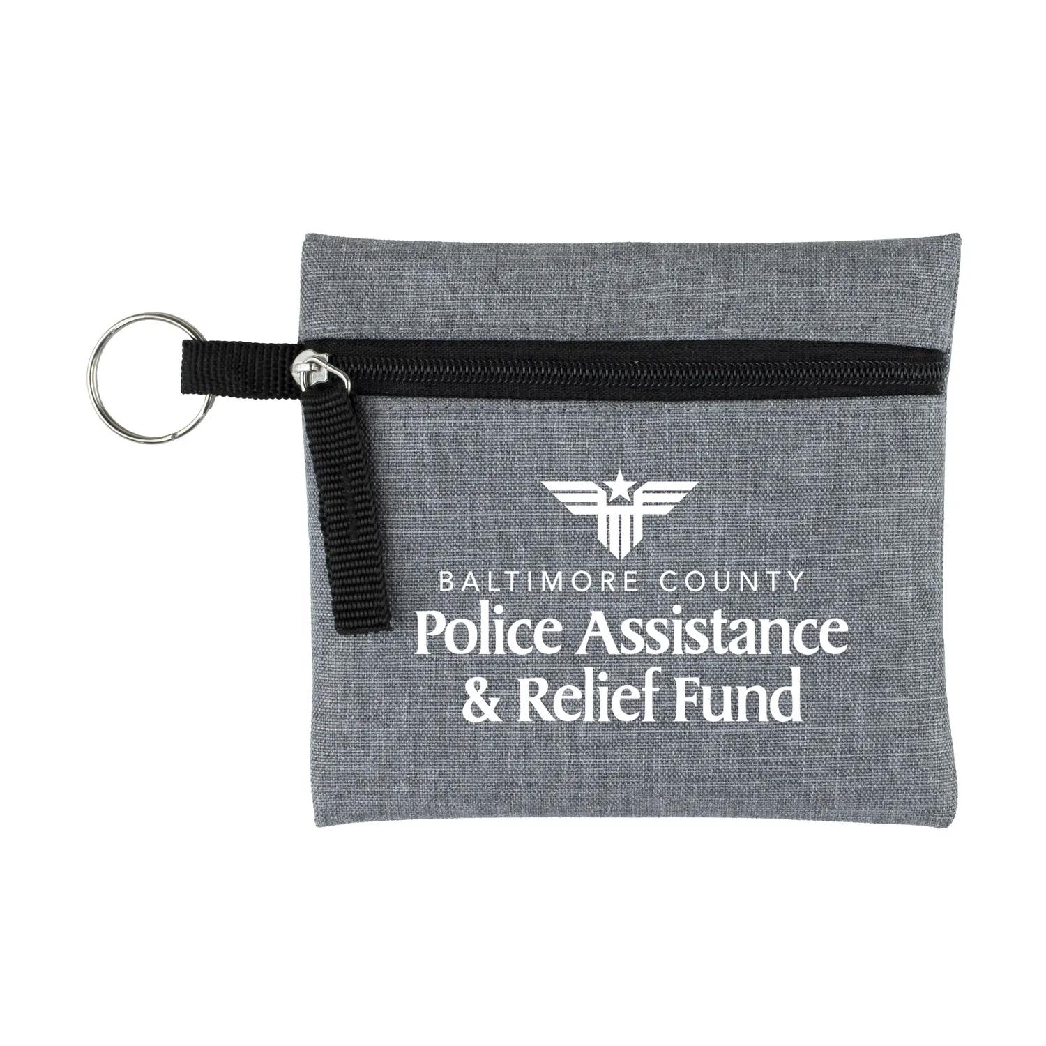 First Aid Kit 20 Piece Heathered Polyester Pouch - 4.5 x 4.5 in - product view 3