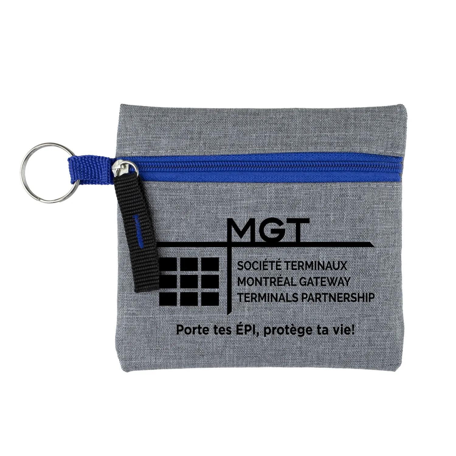 First Aid Kit 20 Piece Heathered Polyester Pouch - 4.5 x 4.5 in - product view 9