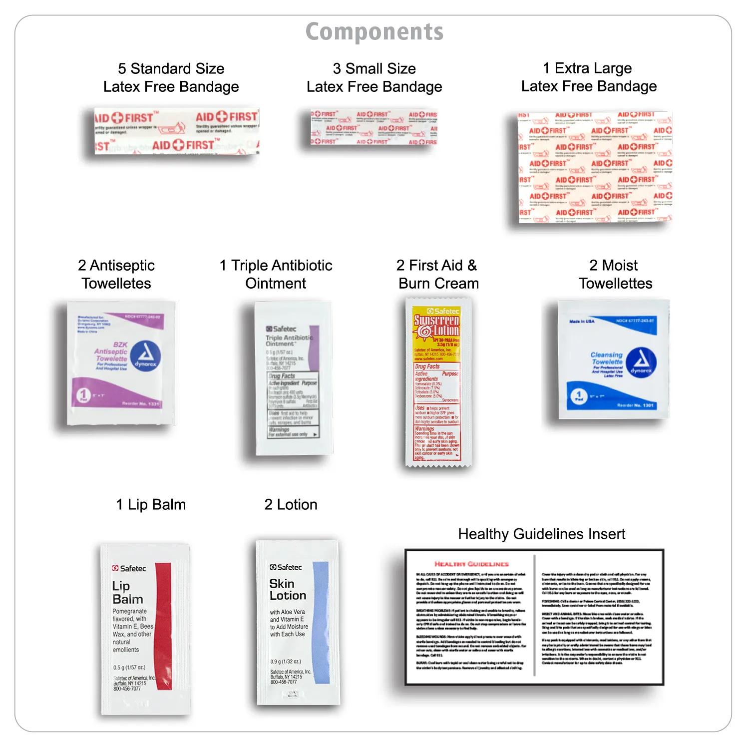First Aid Kit 20 Piece Heathered Polyester Pouch - 4.5 x 4.5 in - product view 17