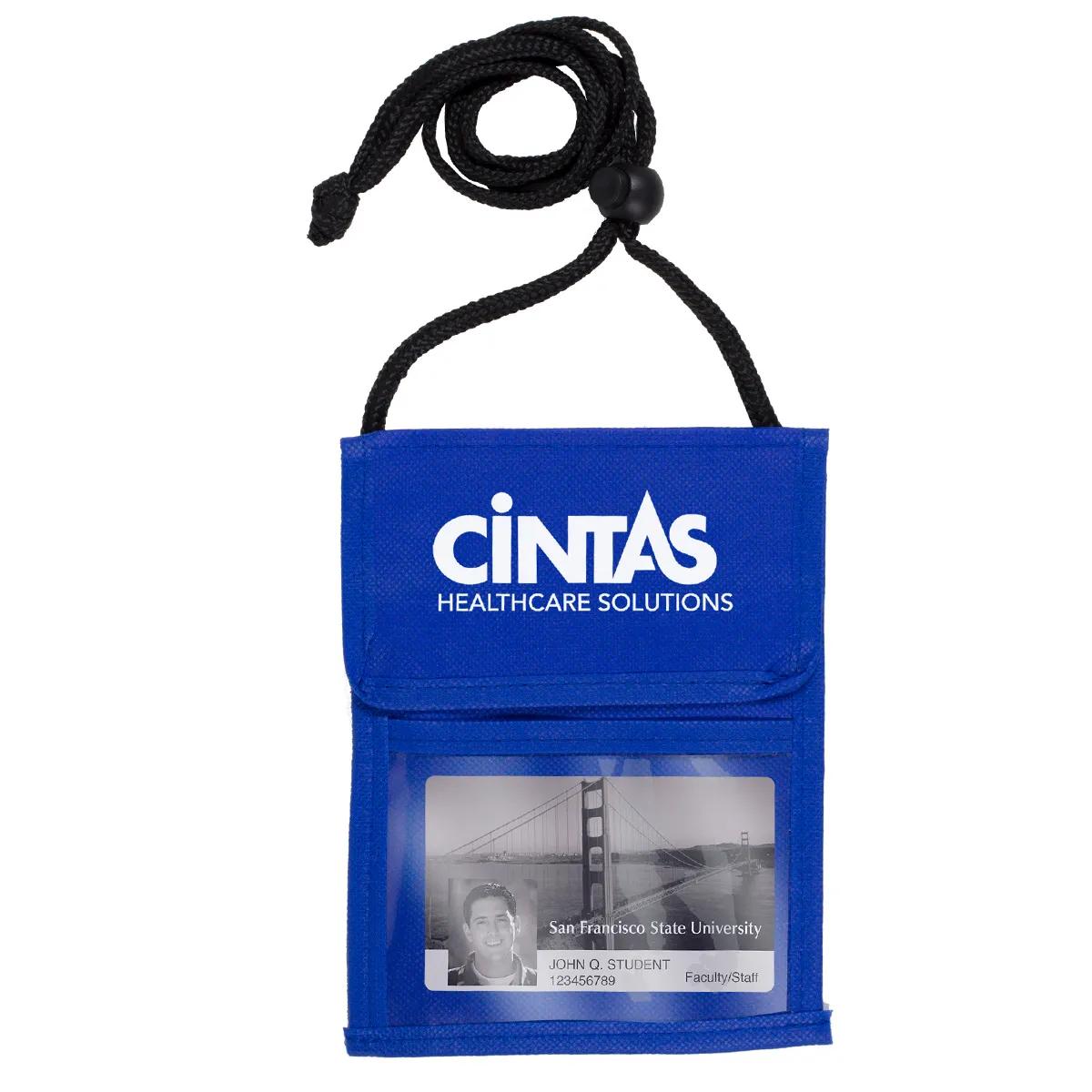 Tradeshow Badge Holder 5 Function Non-Woven Neck Wallet - 5.38 x 7.25 in - product view 3